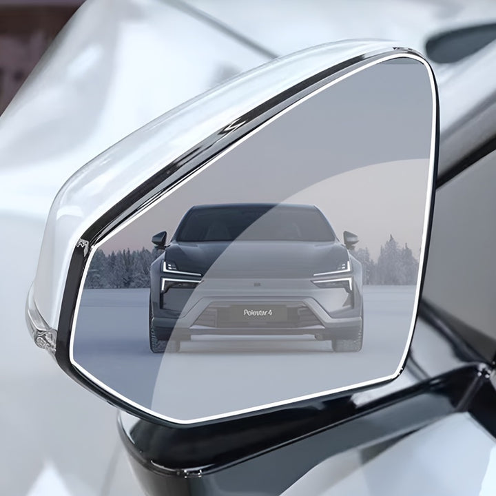 Anti-glare rain film for mirrors for Polestar 4