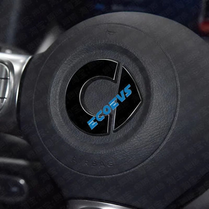 Steering wheel logo color change sticker for Smart