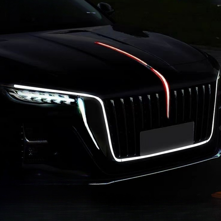 Front center grid streamer light for Hongqi EH7