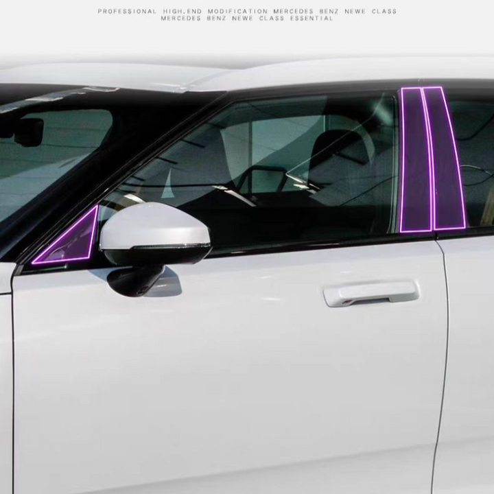 Center column protection film for Polestar 2