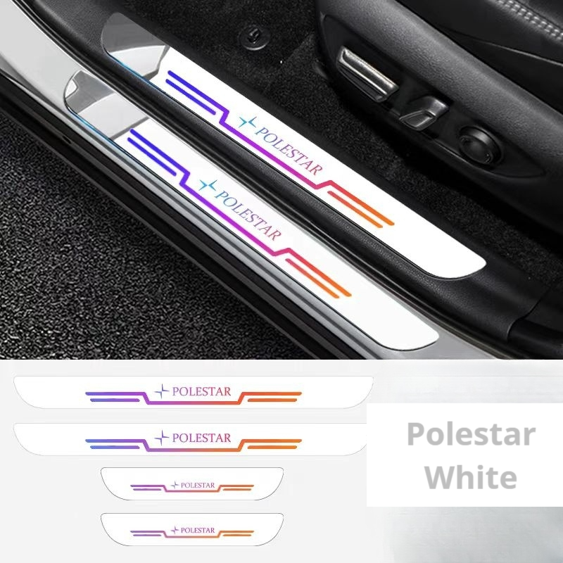 Luminous welcome door sill strip for Polestar