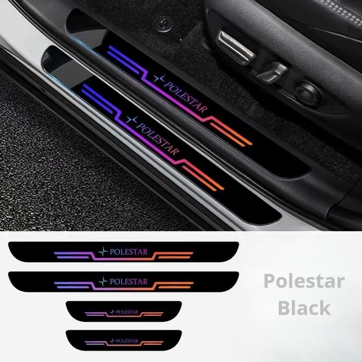 Luminous welcome door sill strip for Polestar