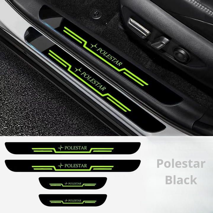 Luminous welcome door sill strip for Polestar
