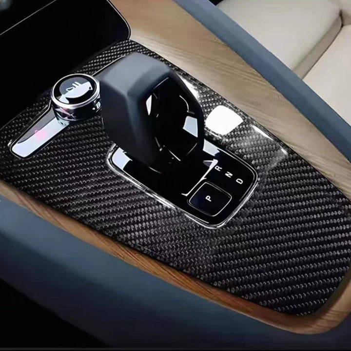 Carbon fiber gear panel for Polestar 2