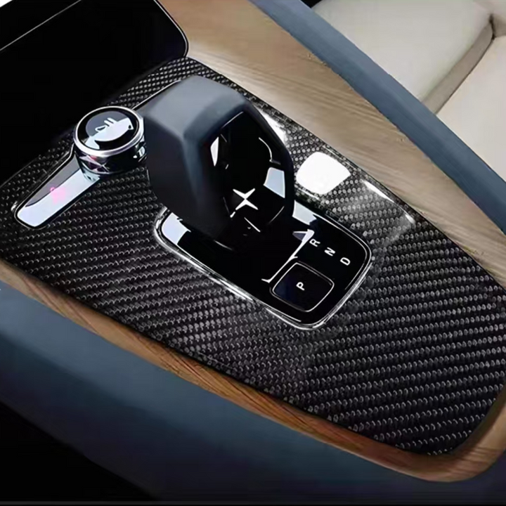 Carbon fiber gear panel for Polestar 2