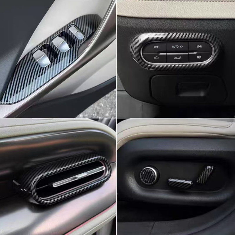 Carbon fiber textured interior trim for Smart #1