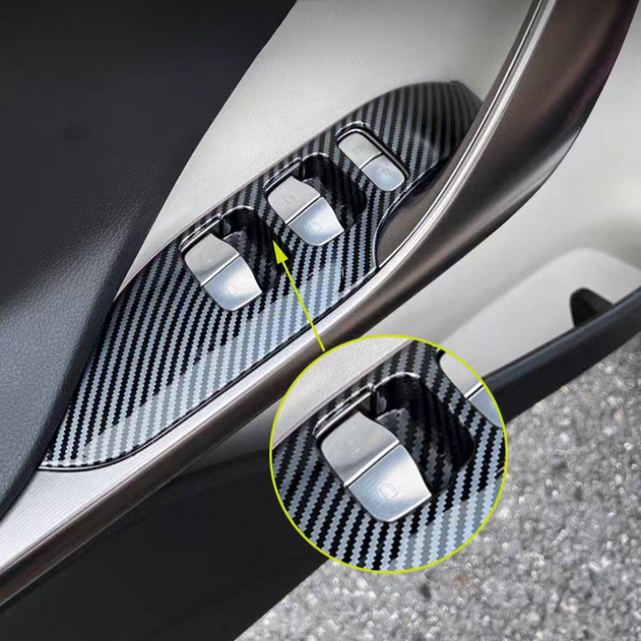 Carbon fiber textured interior trim for Smart #1