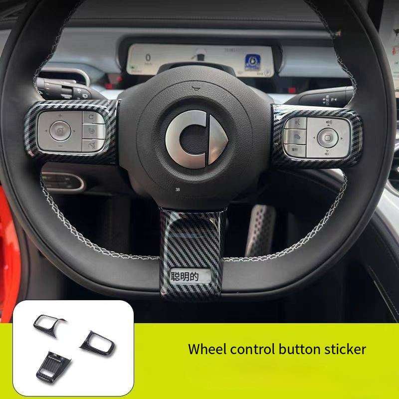 Carbon fiber textured interior trim for Smart #3