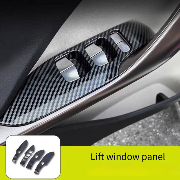 Carbon fiber textured interior trim for Smart #3
