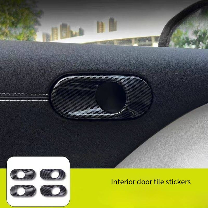 Carbon fiber textured interior trim for Smart #1
