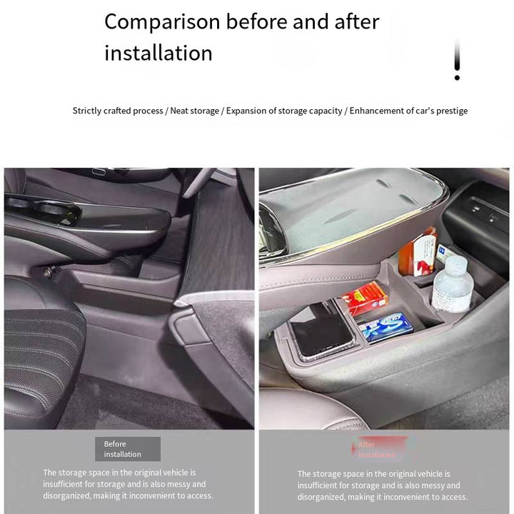 Lower center console storage box for Nevo A07