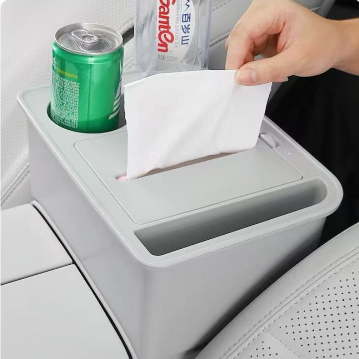 Multi-function storage box on the armrest console for Deelal S09