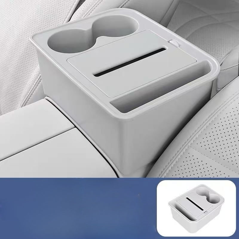 Multi-function storage box on the armrest console for Deelal S09