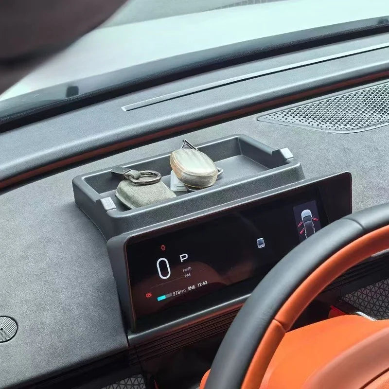 Dashboard sun visor storage panel for Nevo Q05