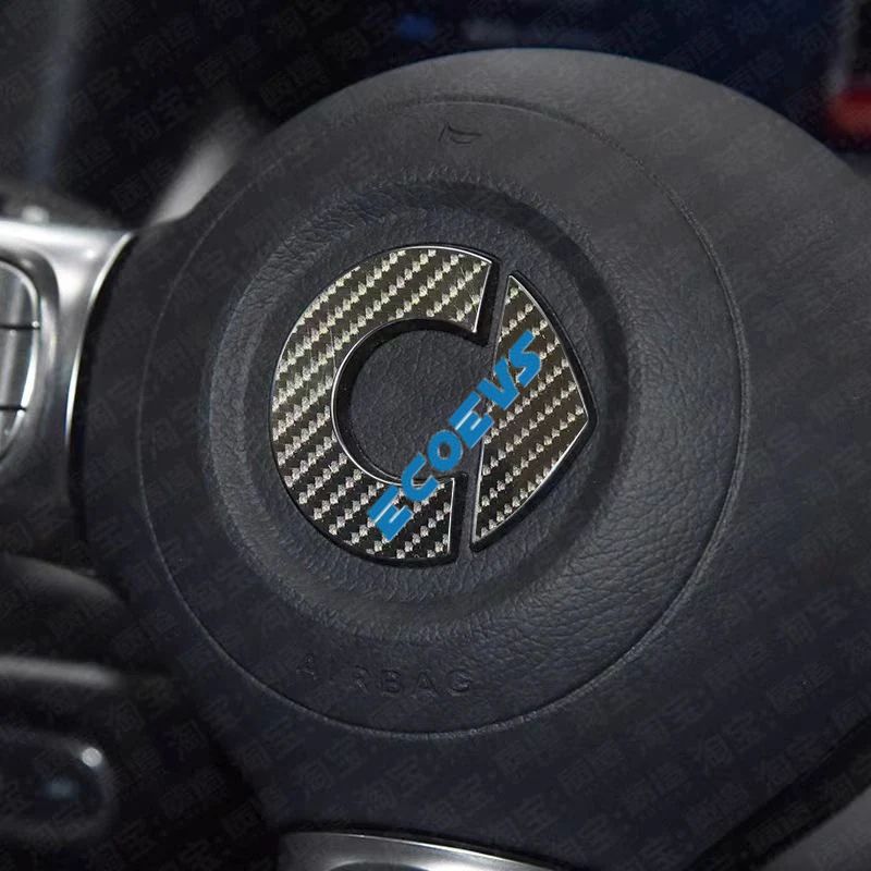 Steering wheel logo color change sticker for Smart